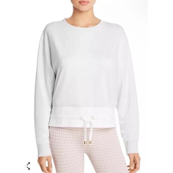 Varley Arden Drawstring Sweatshirt Pull Over Gray White Size Large NWT - Picture 1 of 13